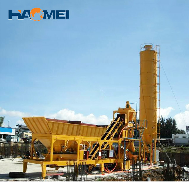 YHZS50 mobile concrete batching plant for sale